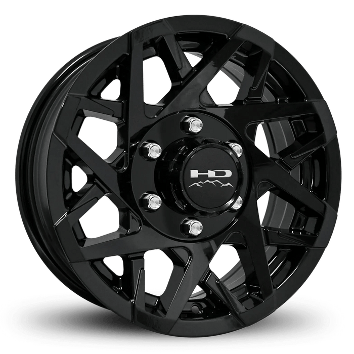 16x6 6 - 5.5 All Gloss Black Canyon Trailer Wheel - Tires Fast