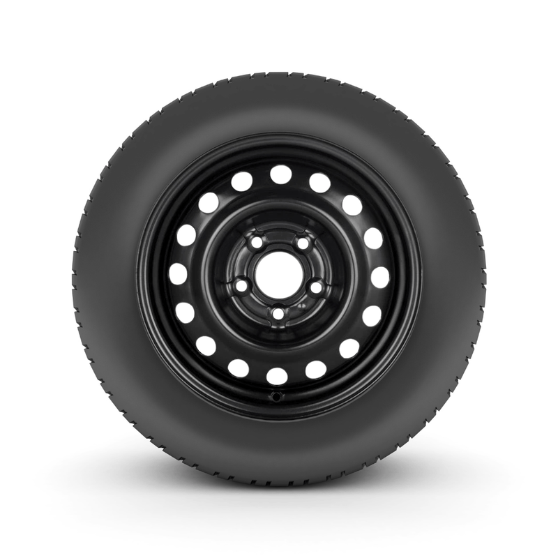 2013 - 2023 Nissan NV200 185/60R15C Tire on 15" 5x114.3 Black Steel Wheel - Tires Fast