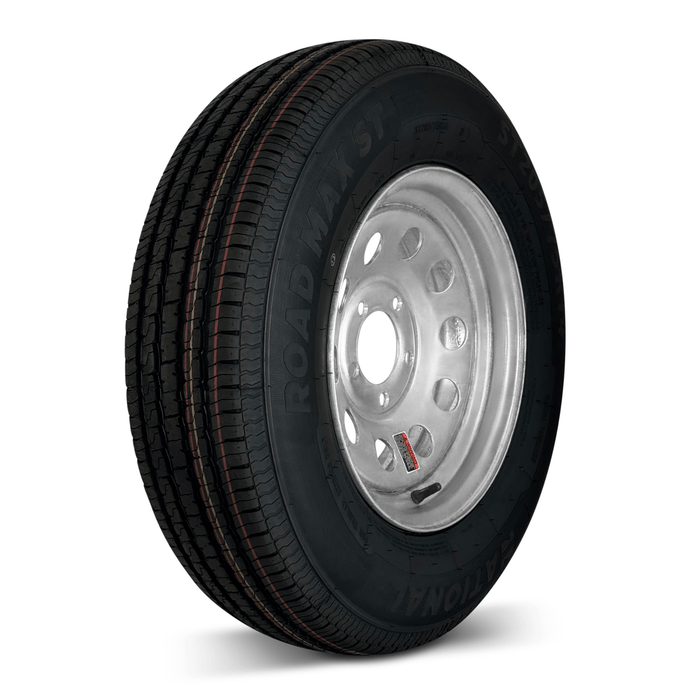 ST205/75R14 8 - Ply Trailer Tire on 14" 5 - 4.5 Galvanized Modular Wheel - Tires Fast