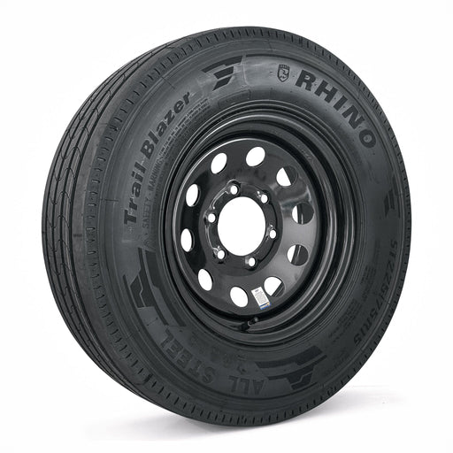 ST225/75R15 14 - Ply Trailer Tire on 15" 6 - 5.5 Black Modular Wheel RPR - Tires Fast