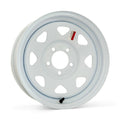 Tow-Rite 14x6 white spoke trailer wheel with 5-lug pattern and powder-coat finish
