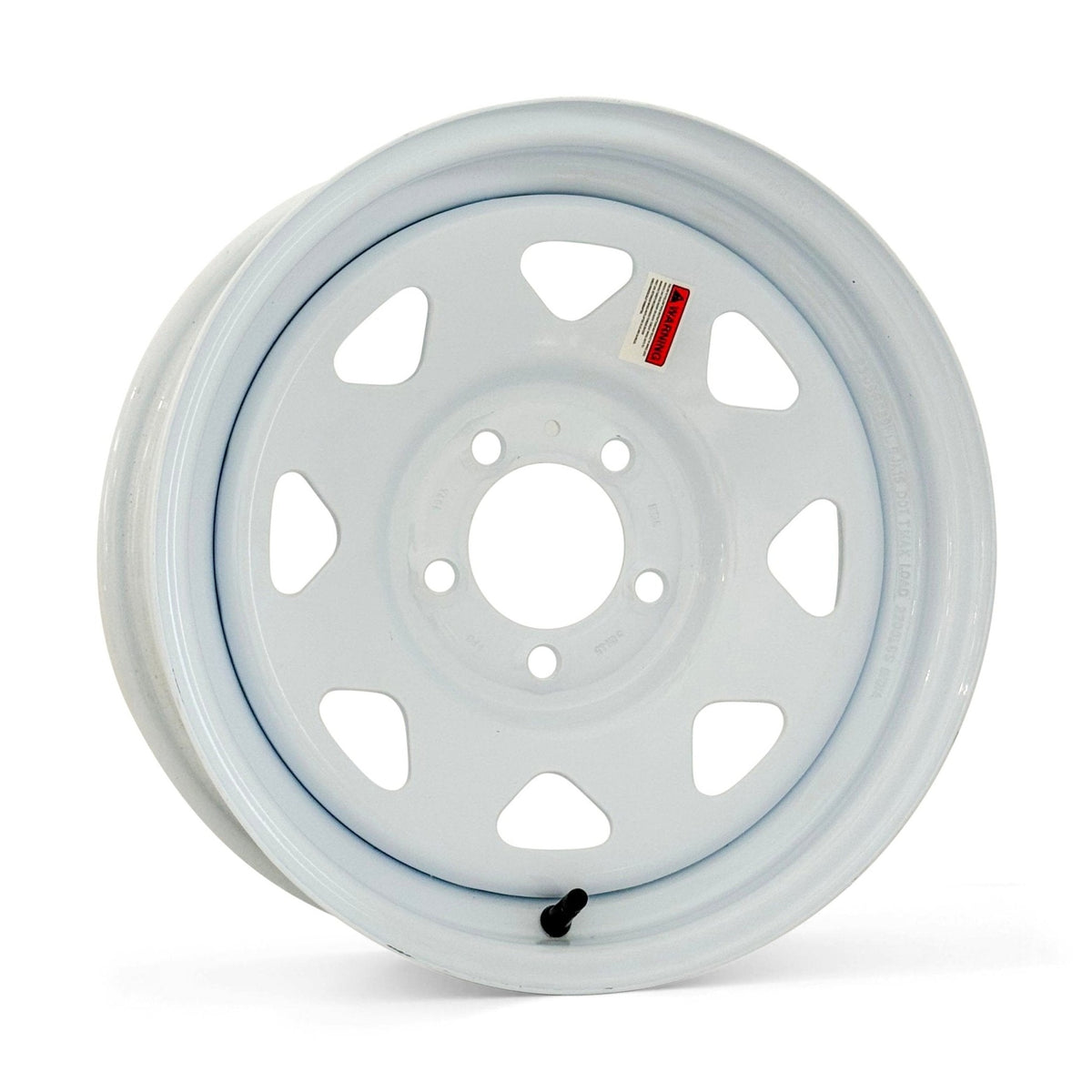 Tow-Rite 14x6 white spoke trailer wheel with 5-lug pattern and powder-coat finish