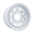 15x6 6-5.5 White Spoke Trailer Wheel