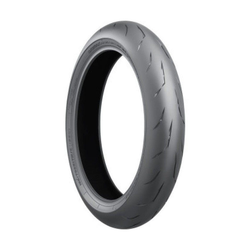 Bridgestone Battlax Racing Street RS10 front motorcycle tire 120/70ZR17 with asymmetric tread pattern