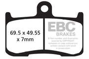 EBC Double-H sintered front brake pad technical diagram for Indian Chief Chieftain showing dimensions