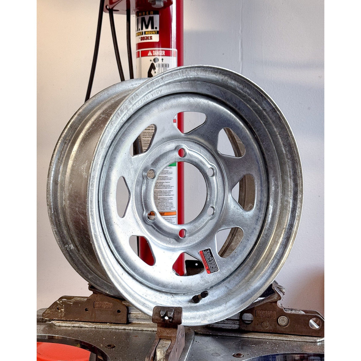 Tow-Rite 16x6 galvanized steel spoke trailer wheel with 6-bolt pattern