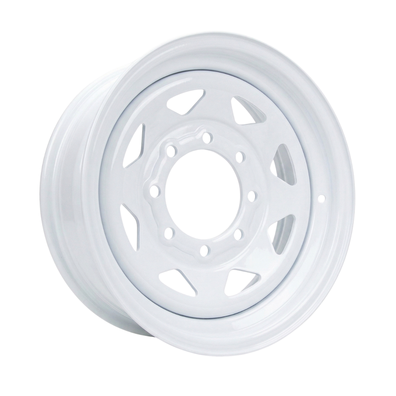 16x6 8-6.5 White Spoke Trailer Wheel