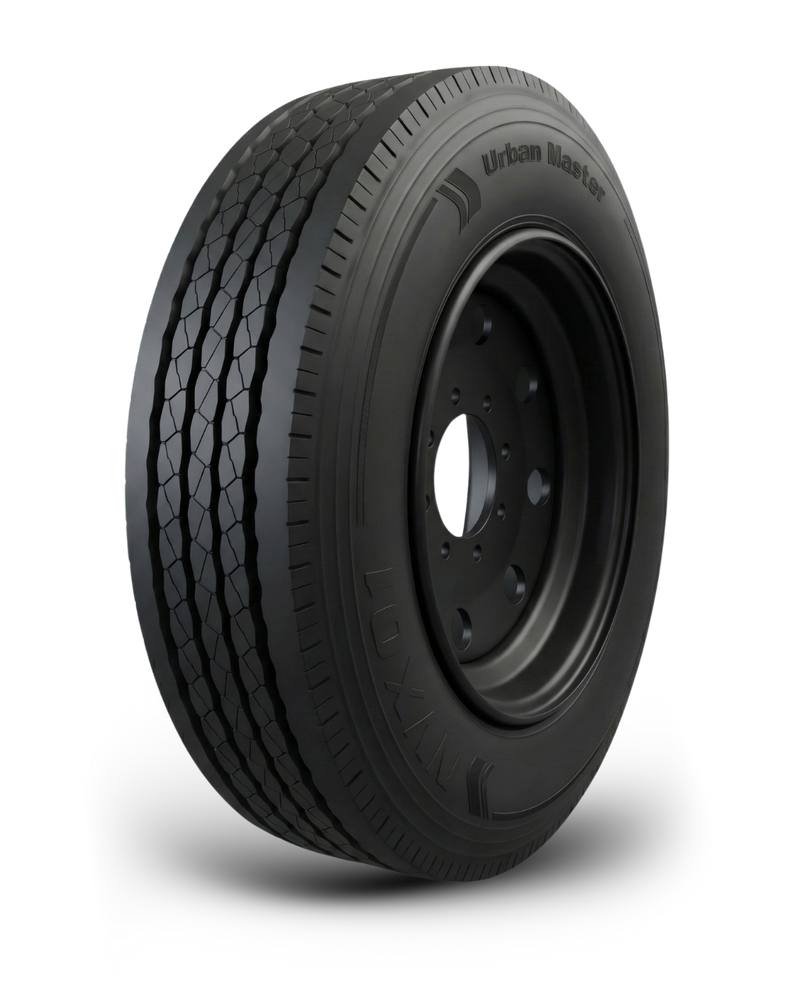 215/75R17.5 16-Ply Trailer Tire on 17.5" 8-6.5 Black Modular Wheel