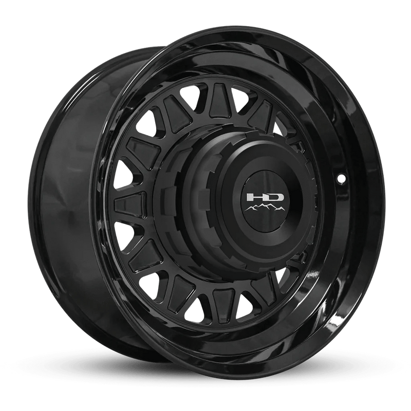 17.5x6.75 8 - 6.5 HDT All Gloss Black Forged Trailer Wheel - Tires Fast