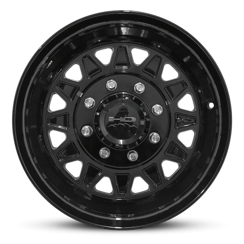 17.5x6.75 8 - 6.5 HDT All Gloss Black Forged Trailer Wheel - Tires Fast