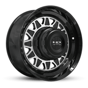 17.5x6.75 8 - 6.5 HDT Gloss Black Machined Face Forged Trailer Wheel - Tires Fast