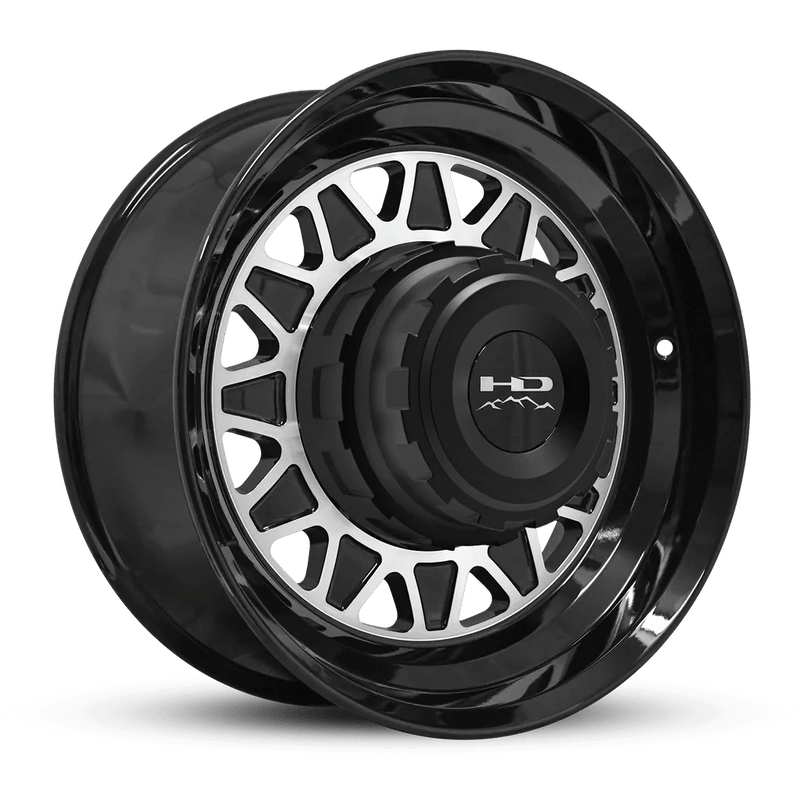 17.5x6.75 8 - 6.5 HDT Gloss Black Machined Face Forged Trailer Wheel - Tires Fast