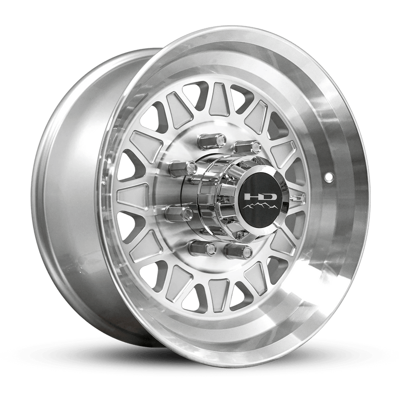 17.5x6.75 8 - 6.5 HDT Gloss Silver Full Machined Forged Trailer Wheel - Tires Fast