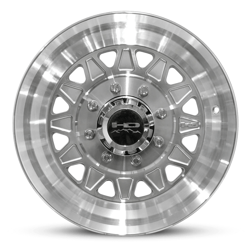 17.5x6.75 8 - 6.5 HDT Gloss Silver Full Machined Forged Trailer Wheel - Tires Fast