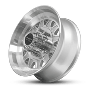 17.5x6.75 8 - 6.5 HDT Gloss Silver Full Machined Forged Trailer Wheel - Tires Fast