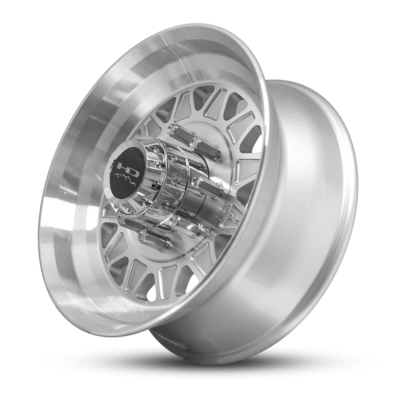 17.5x6.75 8 - 6.5 HDT Gloss Silver Full Machined Forged Trailer Wheel - Tires Fast