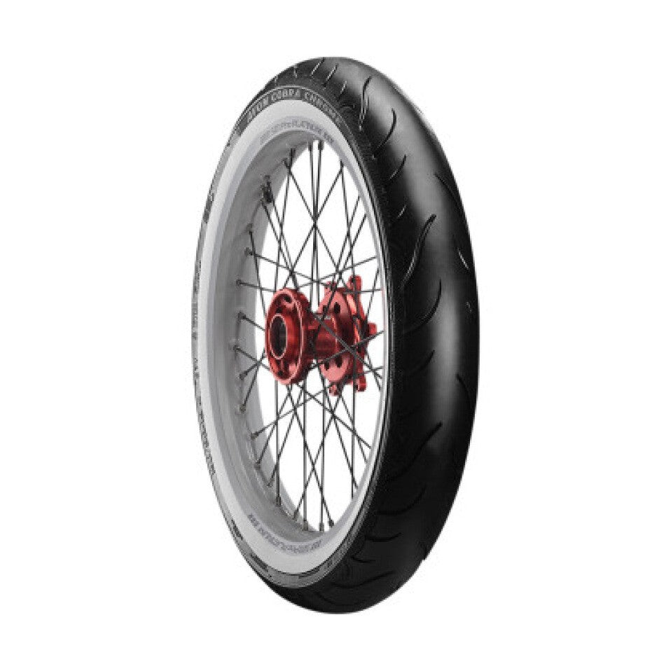 MT90B16 Avon Cobra Chrome White Sidewall Front