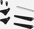 KFI Pro 2.0 push tube leveling kit for UTV plows, includes steel brackets and silver tube to restore blade geometry