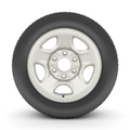 2003 - 2012 Chevrolet Express 1500/2500/3500 LT245/75R16 Tire on 16" 6x139.7 Silver Steel Wheel - Tires Fast