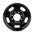 Black steel wheel for Dodge Ram 3500 with five-spoke design