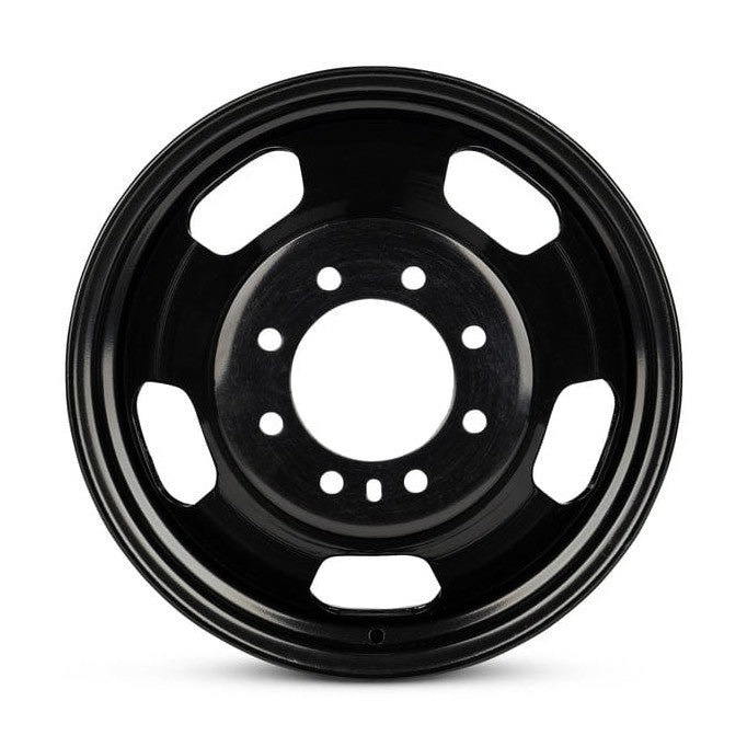 Black steel wheel for Dodge Ram 3500 with five-spoke design