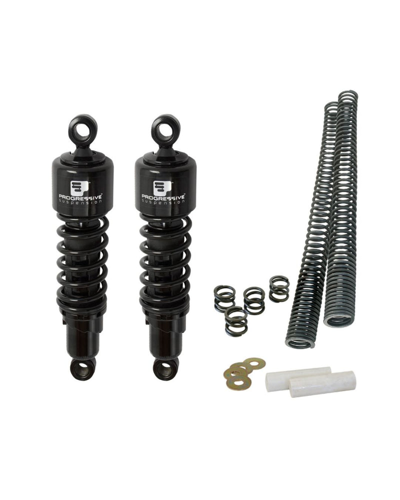 2014-2016 Harley-Davidson Touring Progressive Complete Lowering Kit (Fork Lowering Springs + 11.5in 412 Series Shocks)