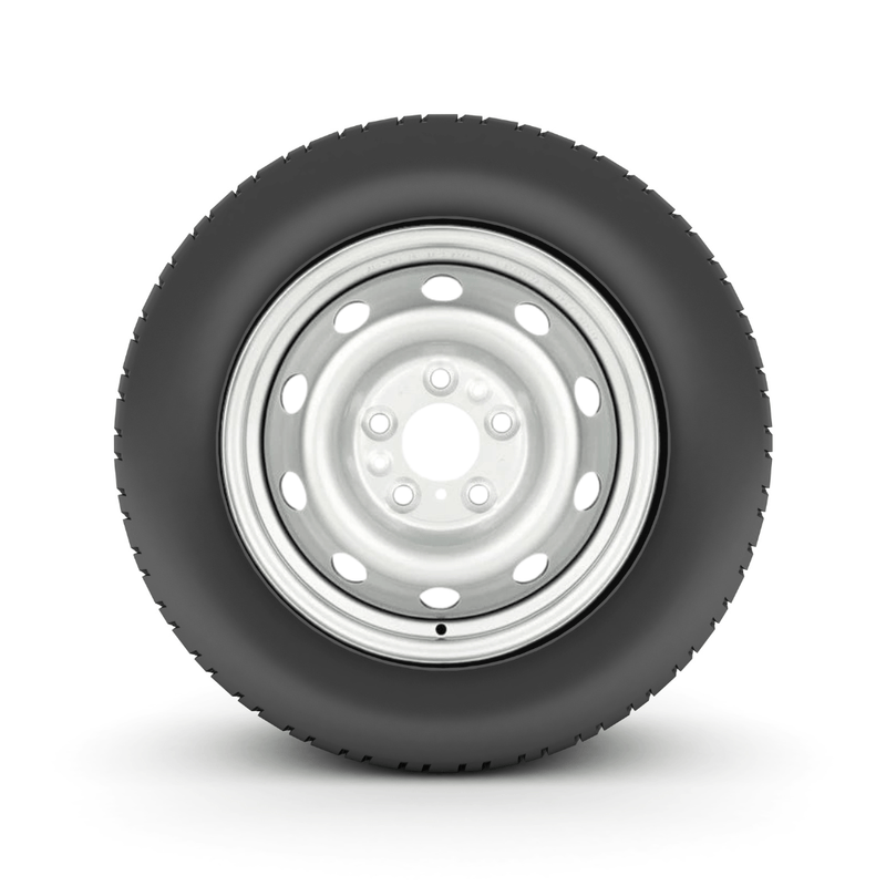 2014 - 2023 Dodge ProMaster Van 1500/2500 LT225/75R16 Tire on 16" 5x130 Silver Steel Wheel - Tires Fast