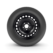 2014 - 2023 Ford Transit Connect 215/55R16 Tire on 16" 5x108 Black Steel Wheel - Tires Fast