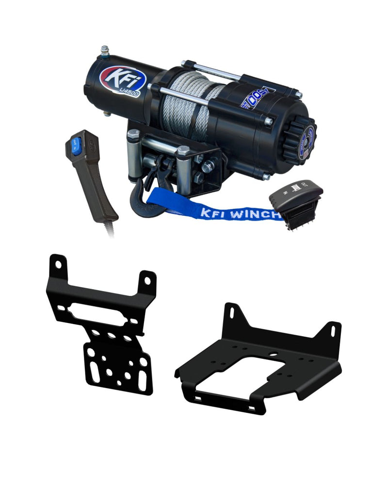 KFI winch mount plate options for Polaris RZR and General models