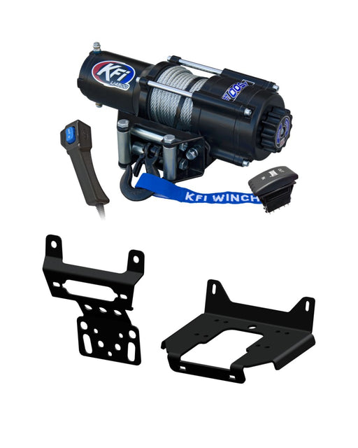 KFI winch mount plate options for Polaris RZR and General models