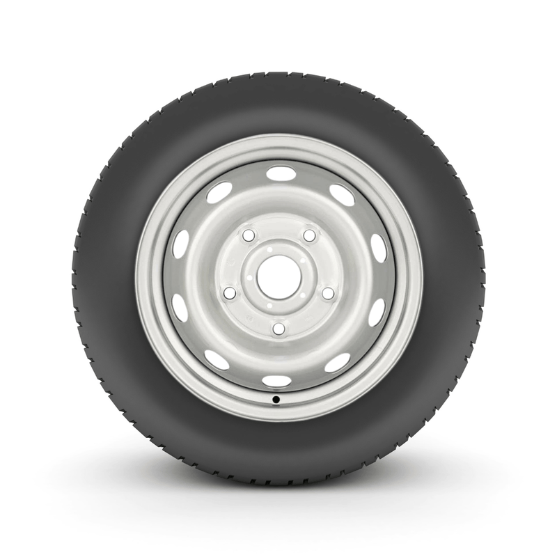 2015 - 2025 Ford Transit 150/250/350 235/65R16C Tire on 16" 5x160 Silver Steel Wheel - Tires Fast