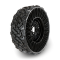 Michelin X Tweel UTV airless tire with aggressive tread and poly-resin spokes