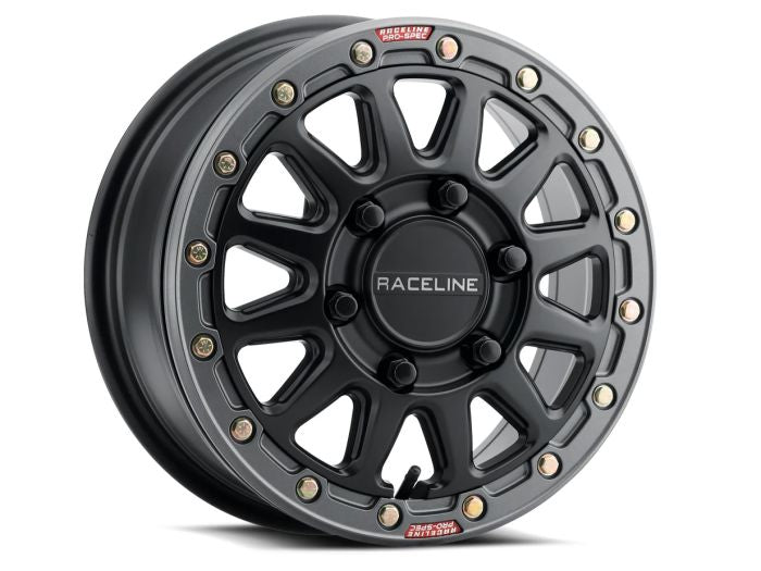 RACELINE ALPHA BLACK W/GUNMETAL RING 15X10 4X137 +10