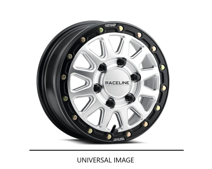 RACELINE ALPHA HYPER SILVER W/ BLK RING 15X10 6X139.7 +25