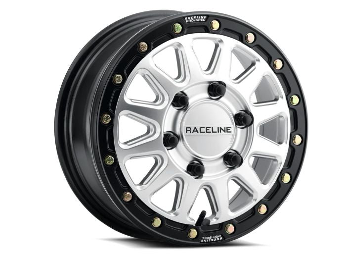 RACELINE ALPHA HYPER SILVER W/ BLK RING 15X6.5 6X139.7 +74