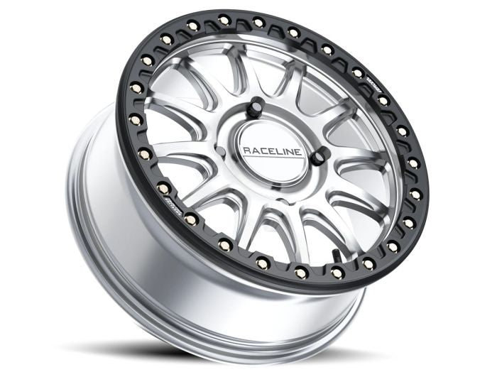 RACELINE ALPHA HYPER SILVER W/ BLACK OUTER RING 17X7 4X156 +40