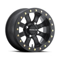 Raceline Mamba beadlock ATV wheel in matte black with gold bolts