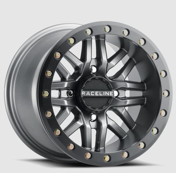 RACELINE BL RYNO GUN METAL W/BLACK RING 15X10 4X137 (5+5)