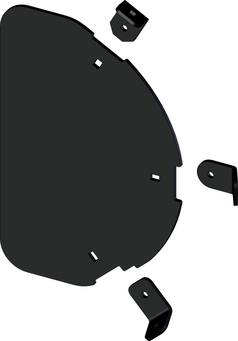KFI Snow Plow Tapered Side Shield with mounting brackets