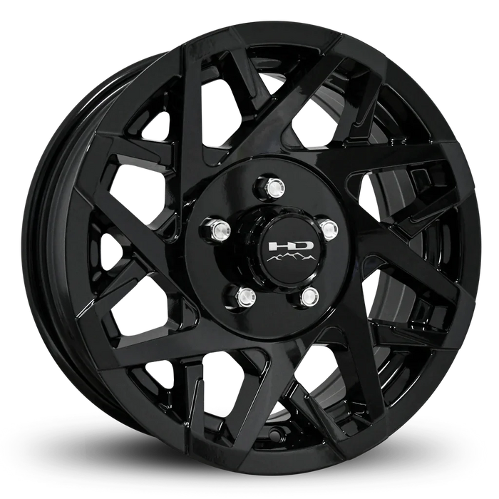 15x6 5-4.5 All Gloss Black Canyon Trailer Wheel - Tires Fast