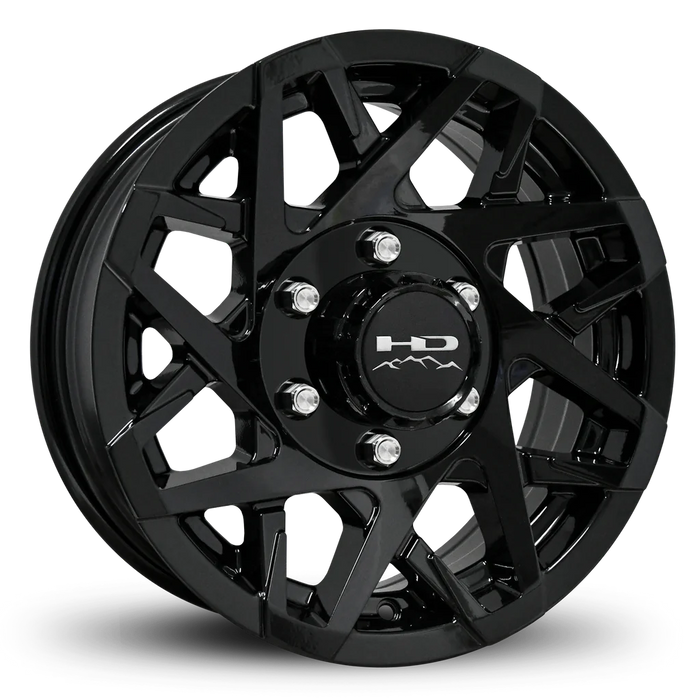 15x6 6-5.5 All Gloss Black Canyon Trailer Wheel - Tires Fast