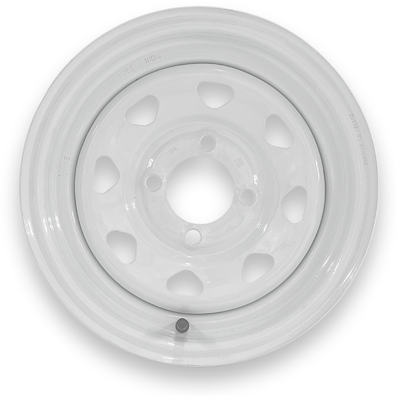 12x4 4-4 Steel Master White Spoke Trailer Wheel