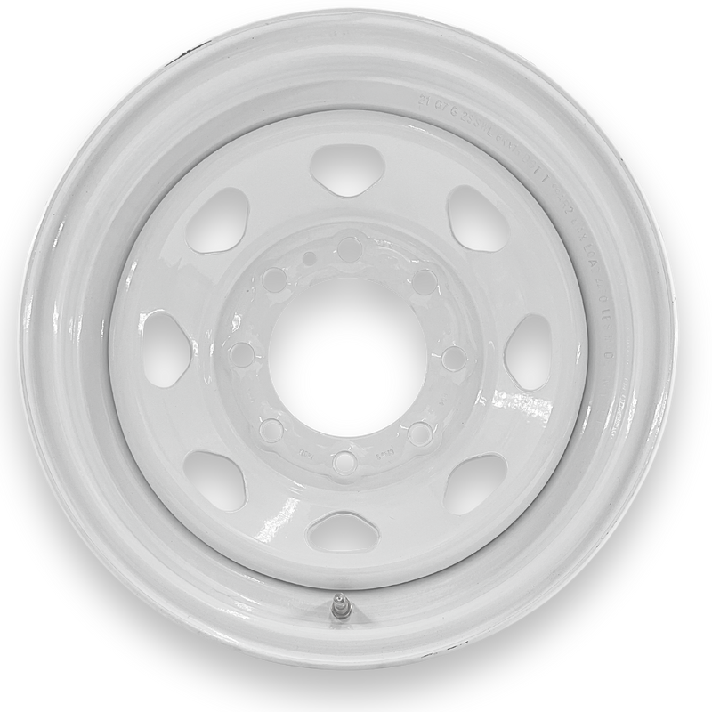 16x6 8-6.5 Steel Master White Spoke Trailer Wheel