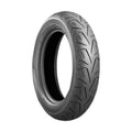 Bridgestone Battlecruise H50 rear cruiser motorcycle tire with symmetrical tread pattern and reinforced sidewall