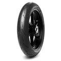 Pirelli Diablo Supercorsa V4 front sport bike tire with angled sipe tread pattern
