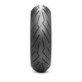 Pirelli Diablo Rosso III front sport bike tire with symmetrical chevron tread pattern