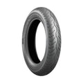 Bridgestone Battlecruise H50 front cruiser motorcycle tire with symmetrical tread and grooves