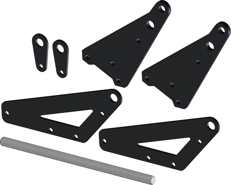 KFI Pro 2.0 UTV plow leveling kit brackets and threaded rod for +6 inch lift