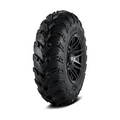 ITP Mud Lite AT 25x10-11 ATV tire with aggressive mud tread pattern mounted on black wheel