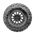 Maxxis Carnivore RT ATV tire with aggressive tread on Raceline wheel